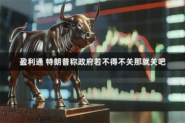 盈利通 特朗普称政府若不得不关那就关吧